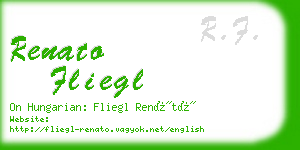 renato fliegl business card